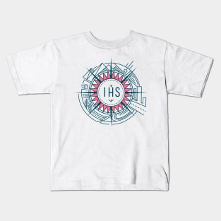 Digital illustration of a Jesuit Christian abstract symbol Kids T-Shirt